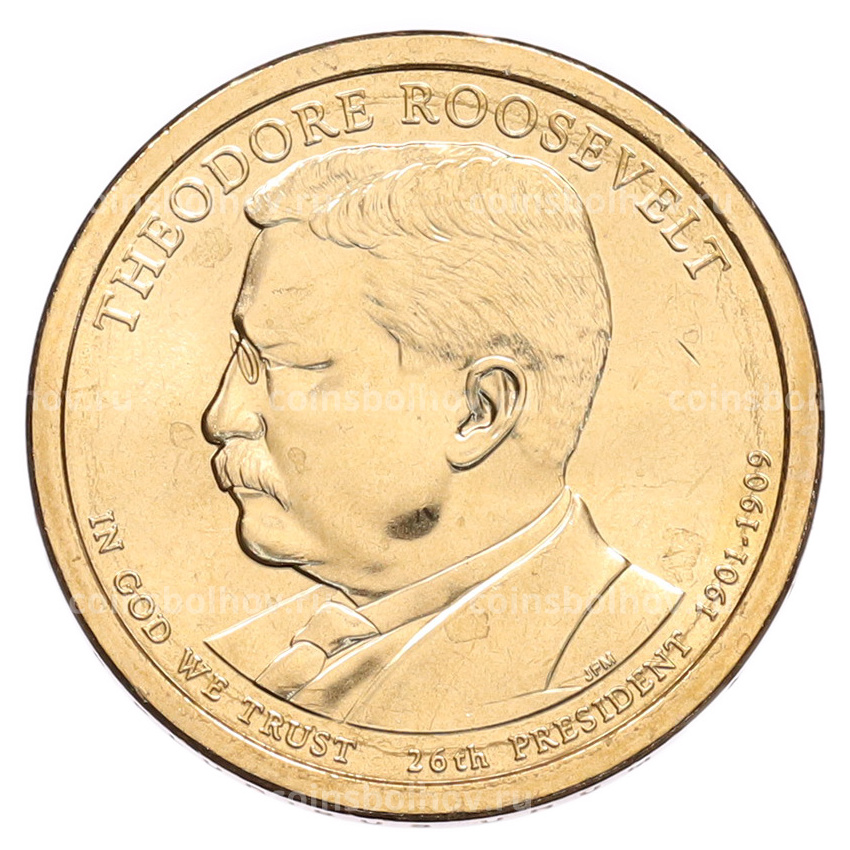 Монета 1 доллар 2013 года (D) США «26-й президент США Теодор Рузвельт»