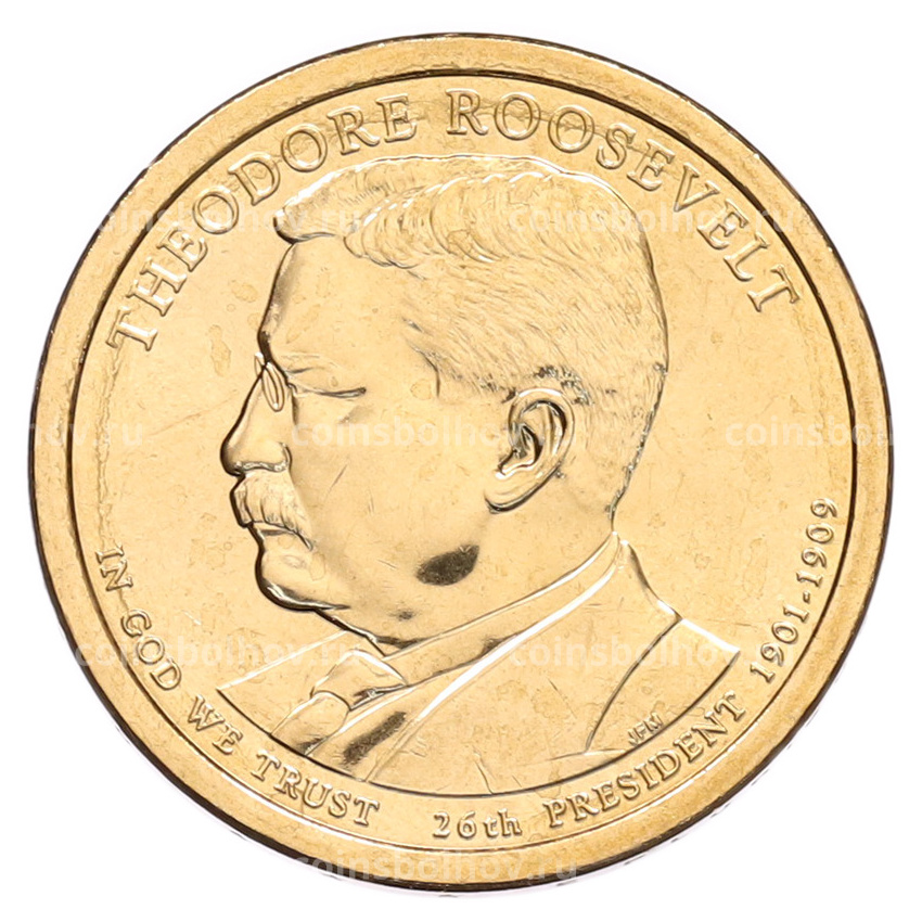 Монета 1 доллар 2013 года (D) США «26-й президент США Теодор Рузвельт»