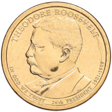 Монета 1 доллар 2013 года (D) США «26-й президент США Теодор Рузвельт» (аверс)
