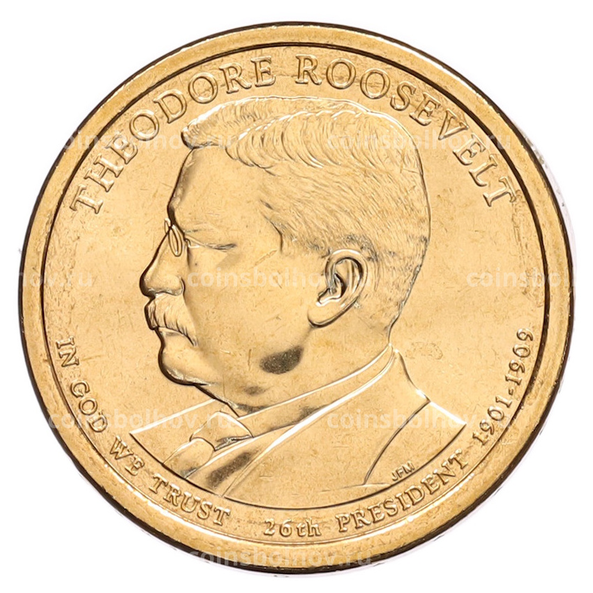 Монета 1 доллар 2013 года (D) США «26-й президент США Теодор Рузвельт»
