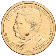 Монета 1 доллар 2013 года (D) США «26-й президент США Теодор Рузвельт» (аверс)