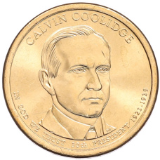 Монета 1 доллар 2014 года (Р) США «30-й президент США Калвин Кулидж» (аверс)