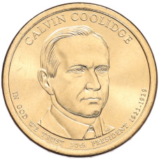 Монета 1 доллар 2014 года (Р) США «30-й президент США Калвин Кулидж» (аверс)