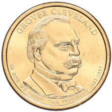 Монета 1 доллар 2012 года (D) США «24-й президент США Гровер Кливленд» (аверс)