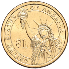 Монета 1 доллар 2012 года (D) США «24-й президент США Гровер Кливленд» (реверс)