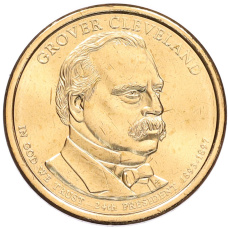 Монета 1 доллар 2012 года (D) США «24-й президент США Гровер Кливленд» (аверс)