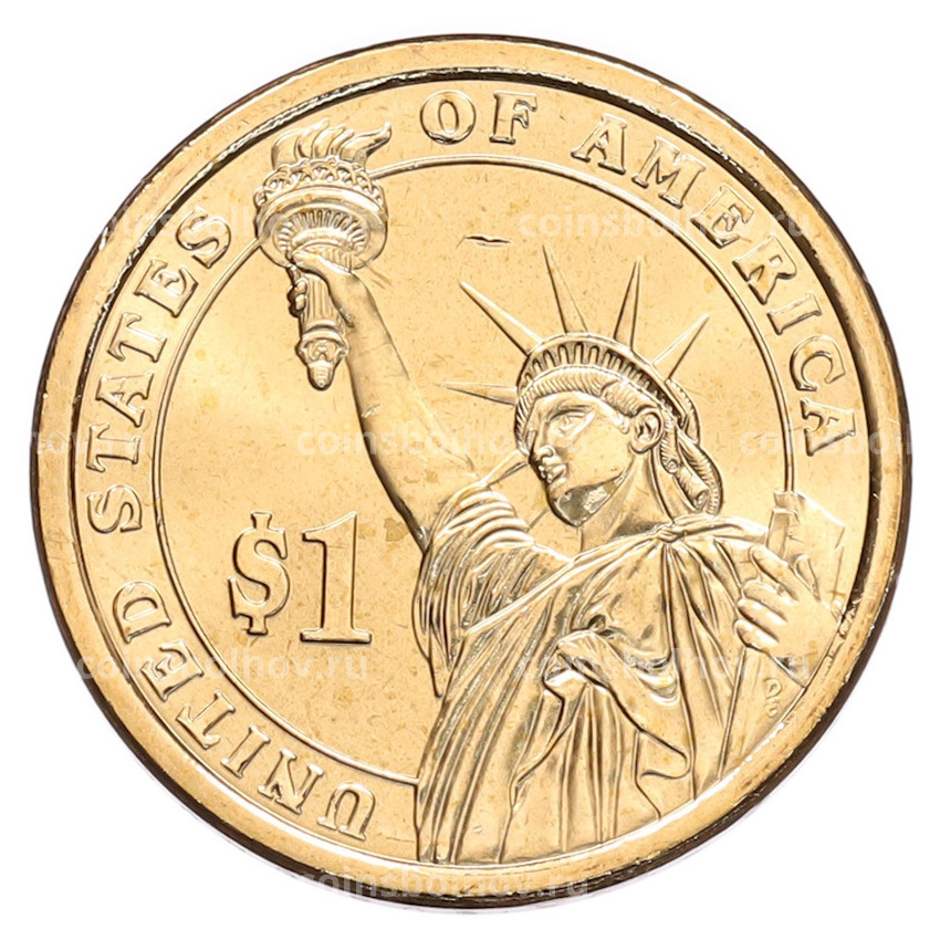 Монета 1 доллар 2012 года (D) США «24-й президент США Гровер Кливленд» (вид 2)