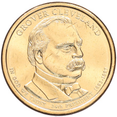 Монета 1 доллар 2012 года (D) США «24-й президент США Гровер Кливленд» (аверс)