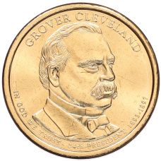 Монета 1 доллар 2012 года (D) США «24-й президент США Гровер Кливленд» (аверс)