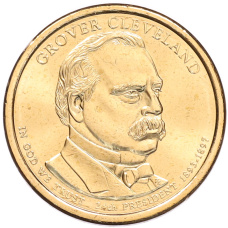 Монета 1 доллар 2012 года (D) США «24-й президент США Гровер Кливленд» (аверс)