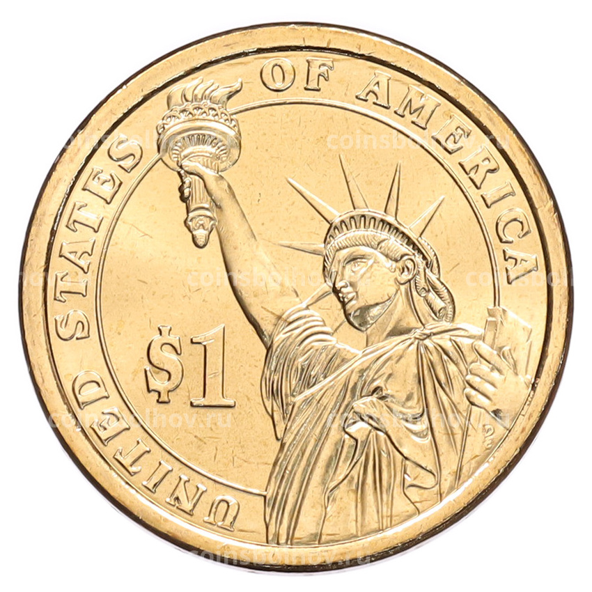 Монета 1 доллар 2012 года (D) США «24-й президент США Гровер Кливленд» (вид 2)