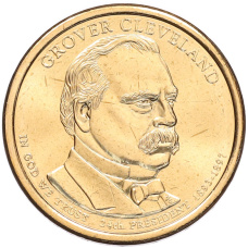 Монета 1 доллар 2012 года (D) США «24-й президент США Гровер Кливленд» (аверс)