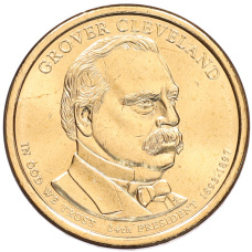 Монета 1 доллар 2012 года (D) США «24-й президент США Гровер Кливленд» (аверс)