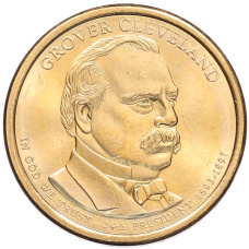 Монета 1 доллар 2012 года (D) США «24-й президент США Гровер Кливленд» (аверс)