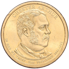 Монета 1 доллар 2012 года (Р) США «21-й президент США Честер Артур» (аверс)
