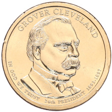 Монета 1 доллар 2012 года (Р) США «24-й президент США Гровер Кливленд» (аверс)