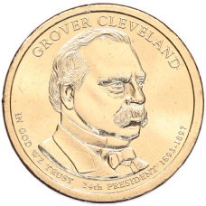 Монета 1 доллар 2012 года (Р) США «24-й президент США Гровер Кливленд» (аверс)