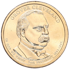 Монета 1 доллар 2012 года (Р) США «24-й президент США Гровер Кливленд» (аверс)