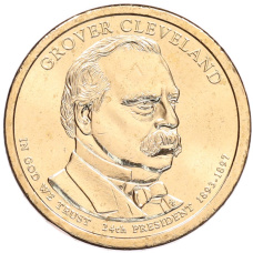 Монета 1 доллар 2012 года (Р) США «24-й президент США Гровер Кливленд» (аверс)