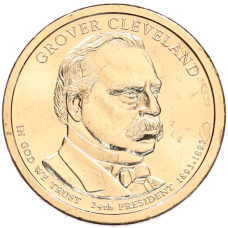 Монета 1 доллар 2012 года (Р) США «24-й президент США Гровер Кливленд» (аверс)
