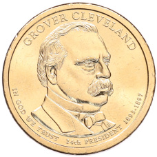 Монета 1 доллар 2012 года (Р) США «24-й президент США Гровер Кливленд» (аверс)