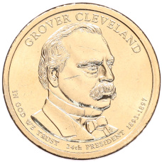 Монета 1 доллар 2012 года (Р) США «24-й президент США Гровер Кливленд» (аверс)