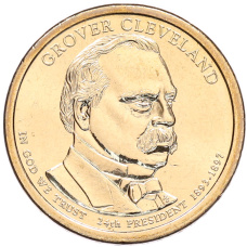 Монета 1 доллар 2012 года (Р) США «24-й президент США Гровер Кливленд» (аверс)