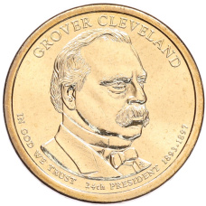 Монета 1 доллар 2012 года (Р) США «24-й президент США Гровер Кливленд» (аверс)