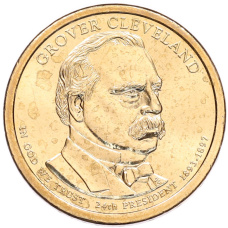 Монета 1 доллар 2012 года (Р) США «24-й президент США Гровер Кливленд» (аверс)