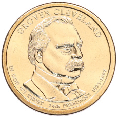 Монета 1 доллар 2012 года (Р) США «24-й президент США Гровер Кливленд» (аверс)