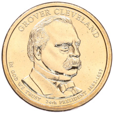 Монета 1 доллар 2012 года (Р) США «24-й президент США Гровер Кливленд» (аверс)