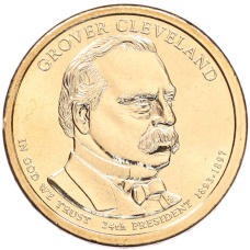 Монета 1 доллар 2012 года (Р) США «24-й президент США Гровер Кливленд» (аверс)