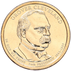 Монета 1 доллар 2012 года (Р) США «24-й президент США Гровер Кливленд» (аверс)