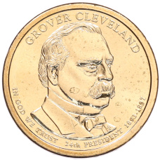Монета 1 доллар 2012 года (Р) США «24-й президент США Гровер Кливленд» (аверс)