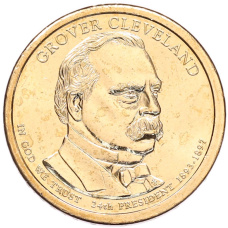 Монета 1 доллар 2012 года (Р) США «24-й президент США Гровер Кливленд» (аверс)