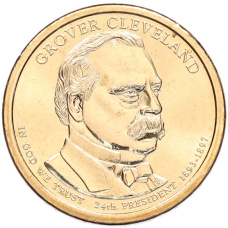 Монета 1 доллар 2012 года (Р) США «24-й президент США Гровер Кливленд» (аверс)