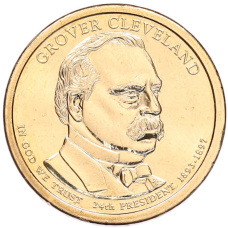 Монета 1 доллар 2012 года (Р) США «24-й президент США Гровер Кливленд» (аверс)