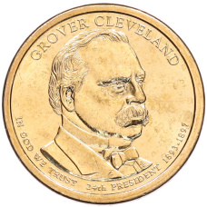 Монета 1 доллар 2012 года (Р) США «24-й президент США Гровер Кливленд» (аверс)