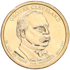 Монета 1 доллар 2012 года (Р) США «24-й президент США Гровер Кливленд» (аверс)