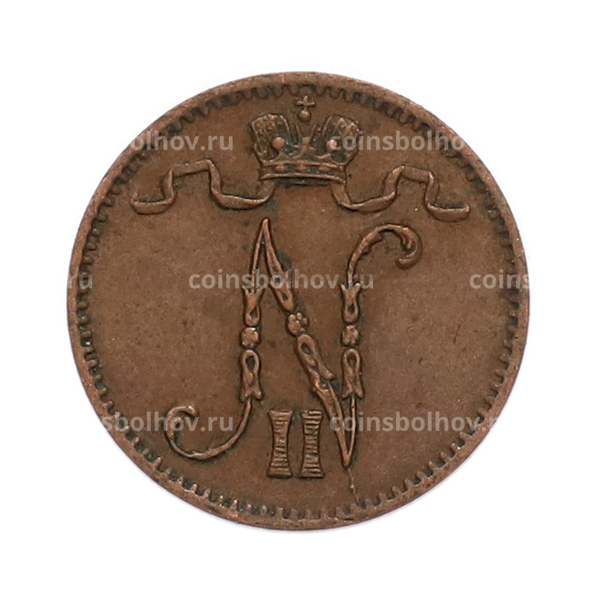 Монета 1 пенни 1916 года Русская Финляндия (вид 2)