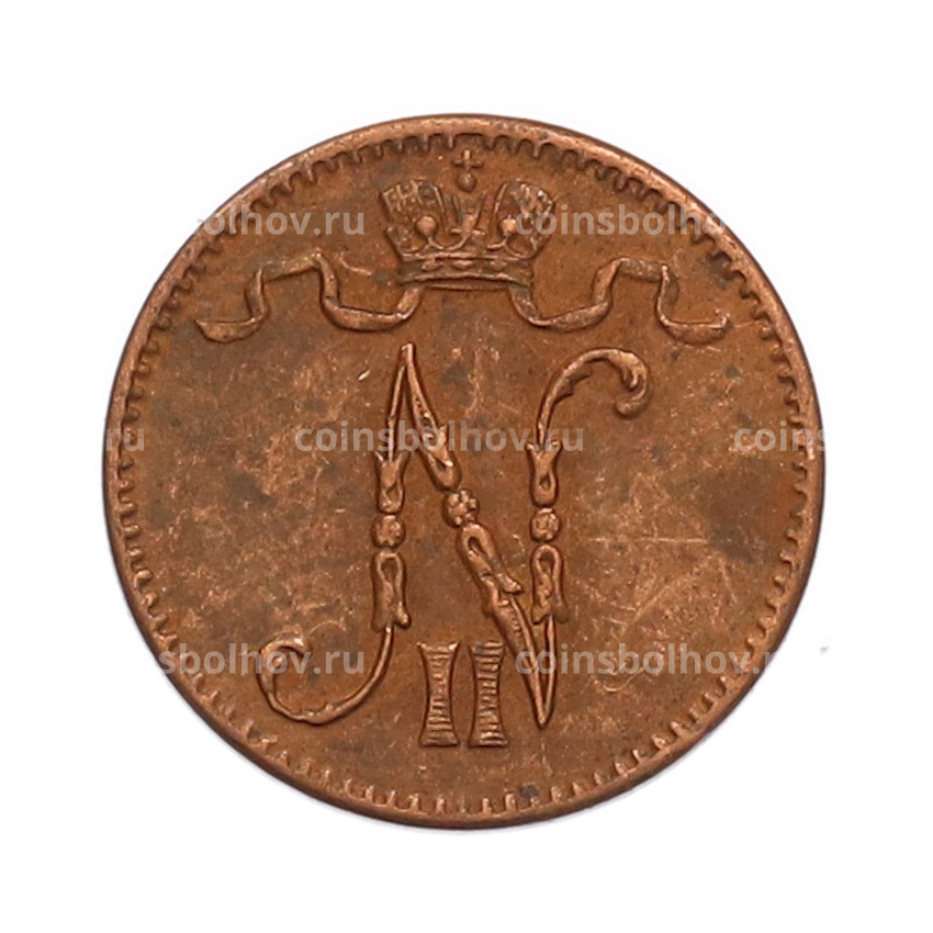 Монета 1 пенни 1913 года Русская Финляндия (вид 2)