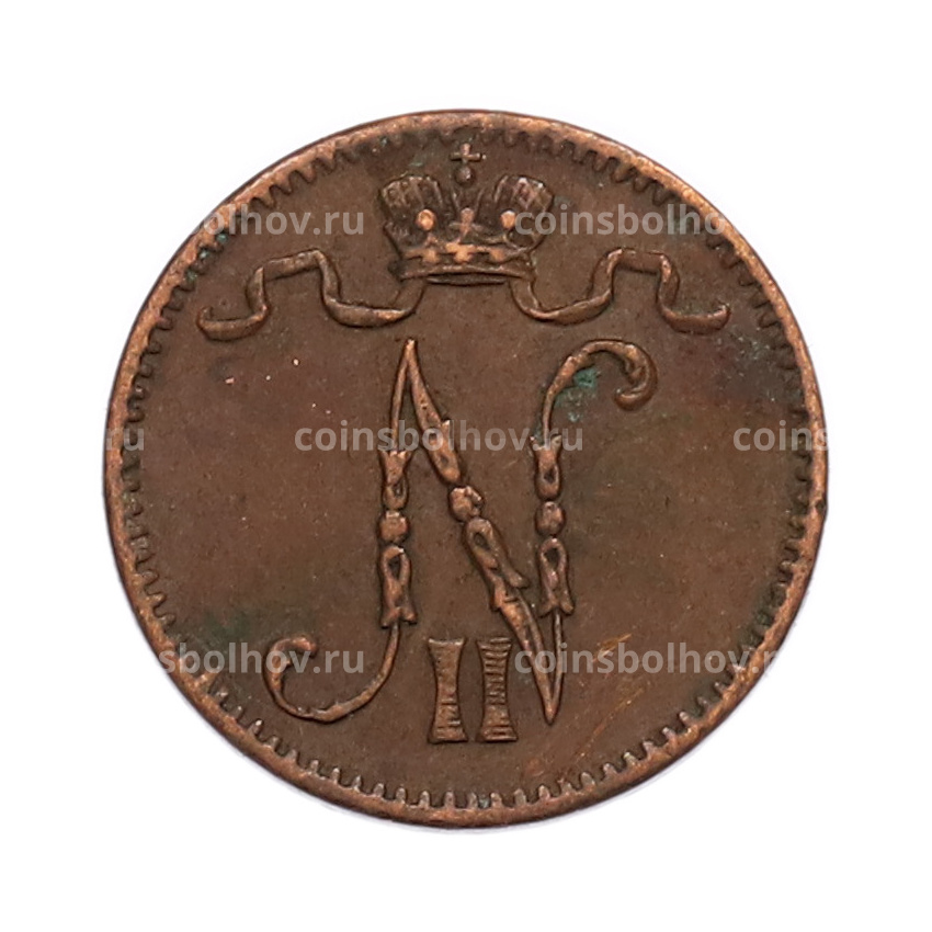 Монета 1 пенни 1912 года Русская Финляндия (вид 2)