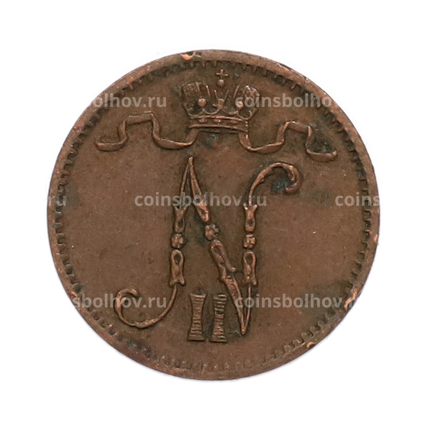 Монета 1 пенни 1915 года Русская Финляндия (вид 2)