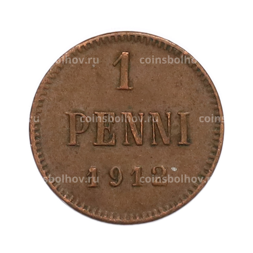 Монета 1 пенни 1912 года Русская Финляндия