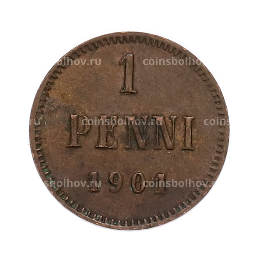 Монета 1 пенни 1901 года Русская Финляндия