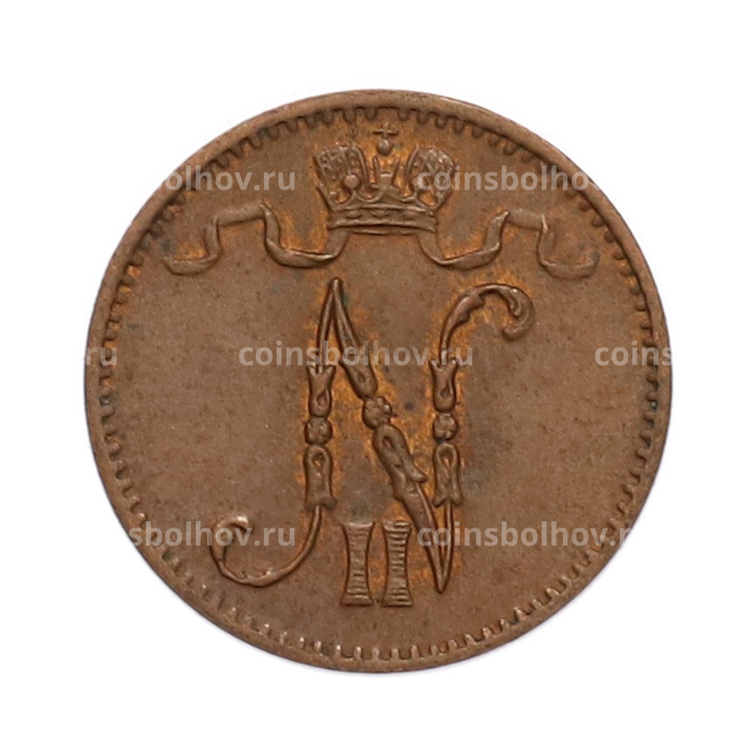 Монета 1 пенни 1916 года Русская Финляндия (вид 2)