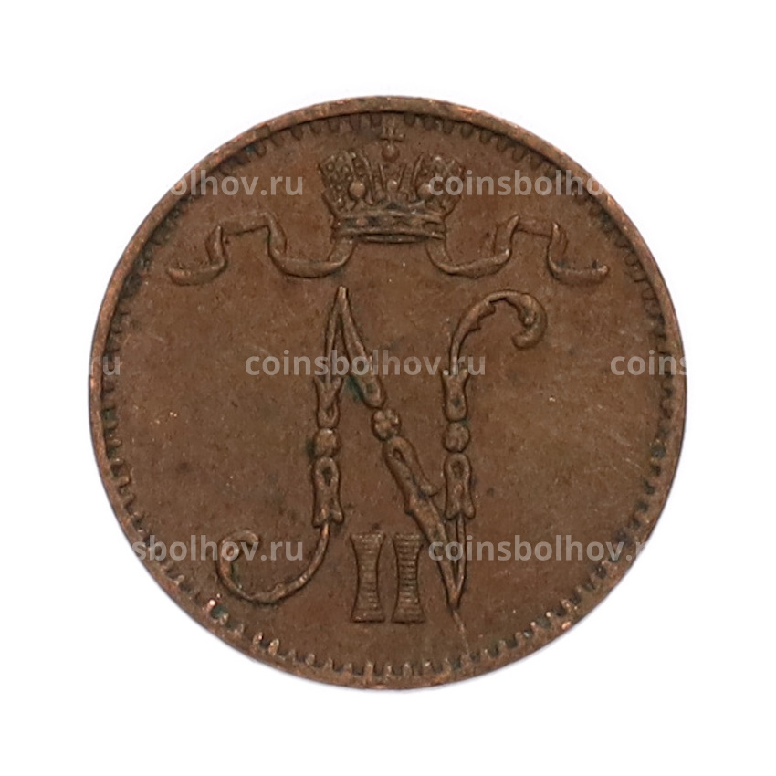 Монета 1 пенни 1906 года Русская Финляндия (вид 2)