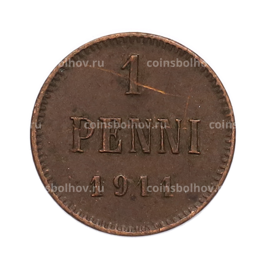Монета 1 пенни 1911 года Русская Финляндия