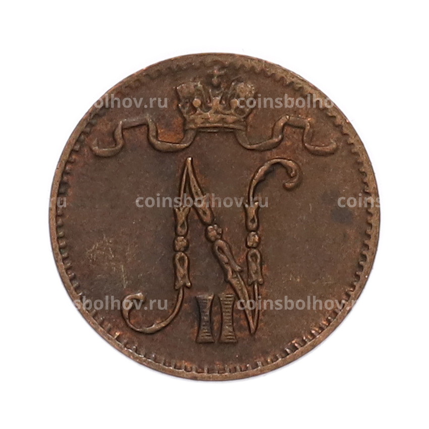 Монета 1 пенни 1913 года Русская Финляндия (вид 2)