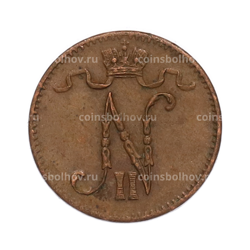 Монета 1 пенни 1916 года Русская Финляндия (вид 2)